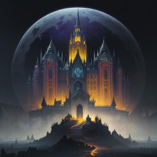 Glass Christmas Tree in Dark Fantasy Style