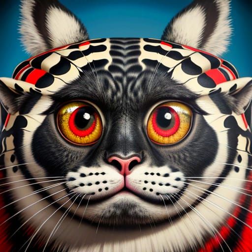 Whimsical Hyperrealist Pinup Beast