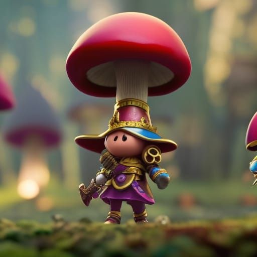 so cute mushroom warrior