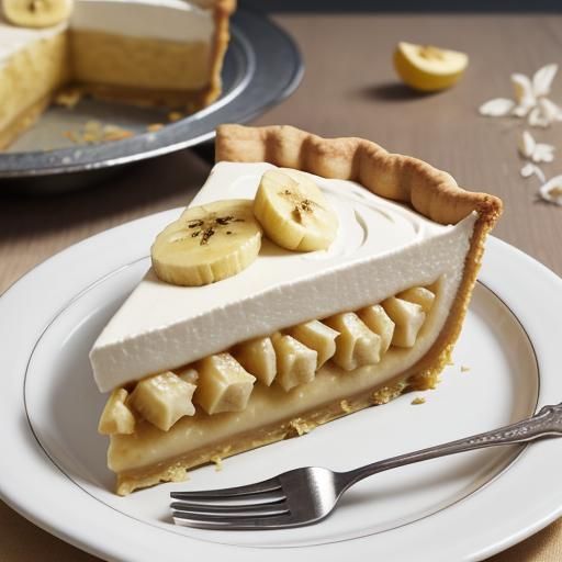 Macro Banana Chiffon Pie Still Life