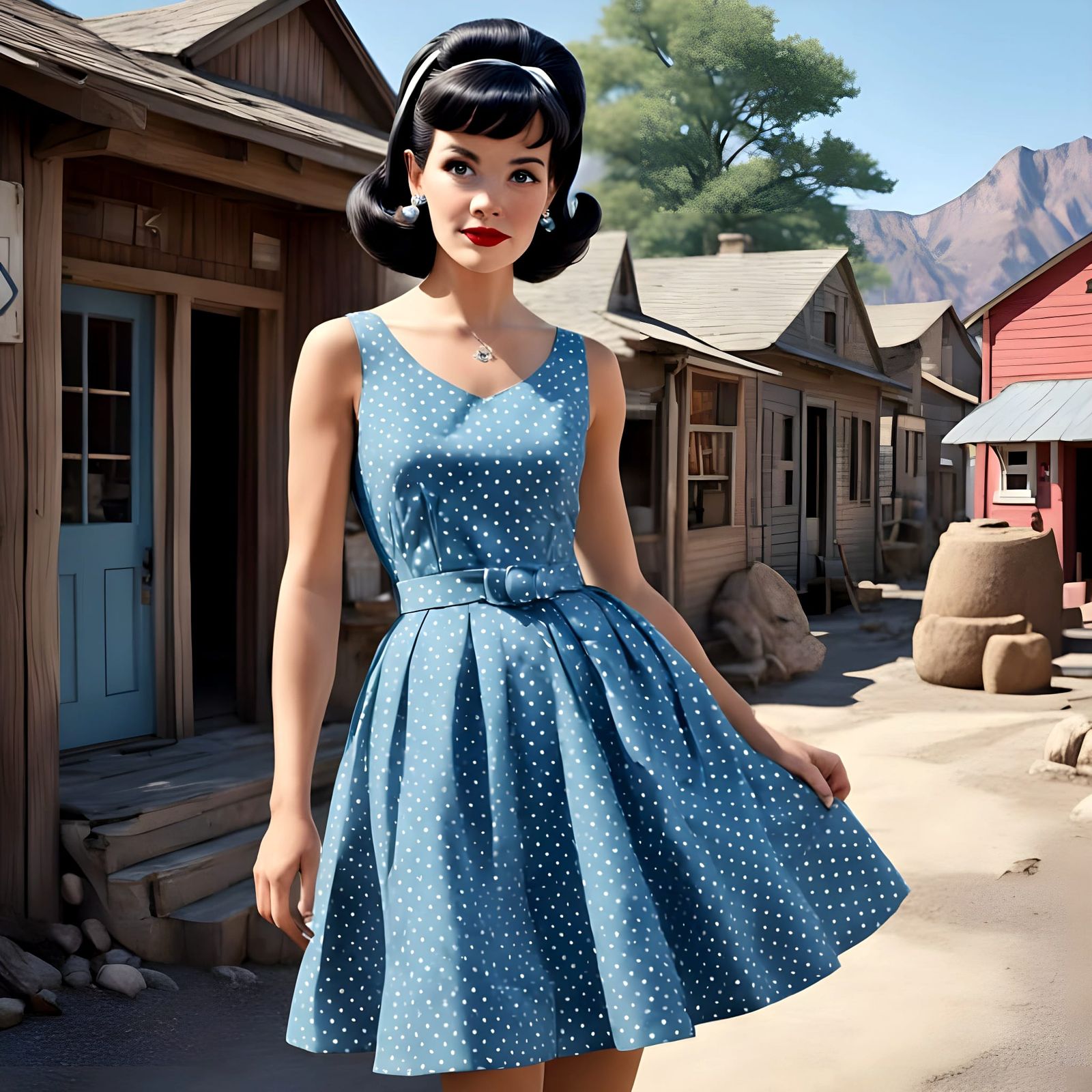 Betty Rubble in 1950s Ghost Town