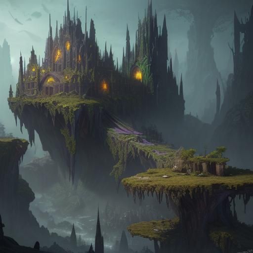 Detailed Creeper Matte Painting in Deep Color