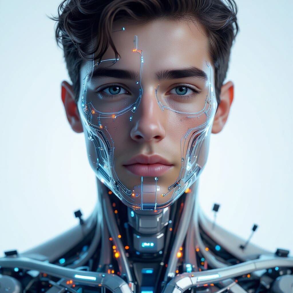 Photorealistic Transparent Man with Biomechanical Networks