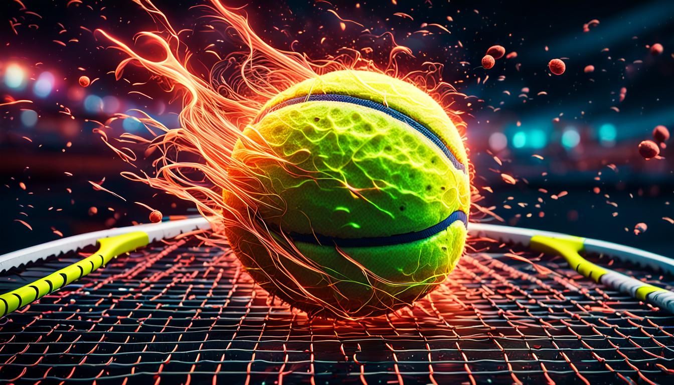 Exploding Tennis Ball: Hyperrealistic 3D Render