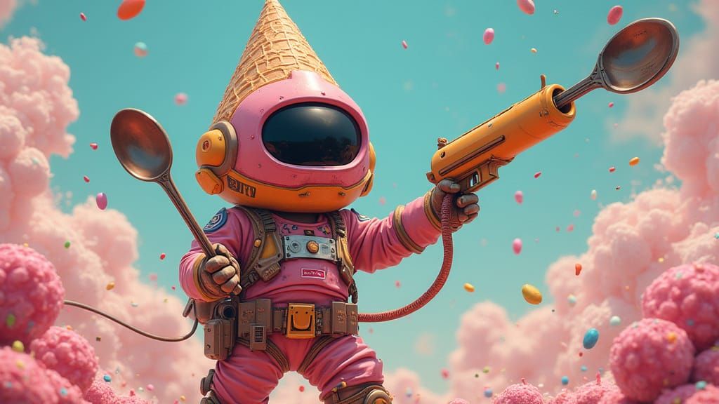 Ice Cream Doom Slayer Battles Spoons in Dystopia