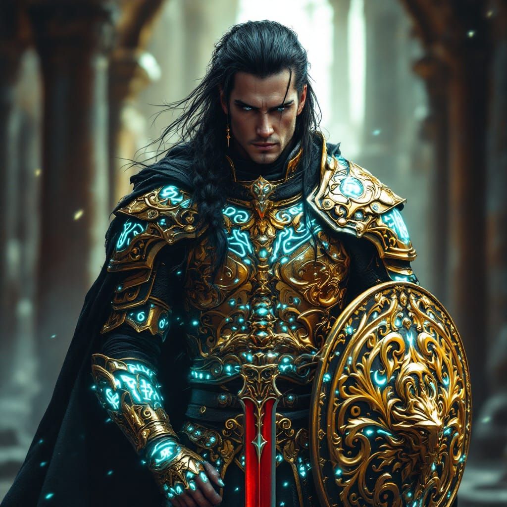 Gothic Warrior Madmartigan in Majestic Fantasy Armor