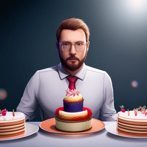 Software Engineer's Birthday: Hyperrealistic Splash Art