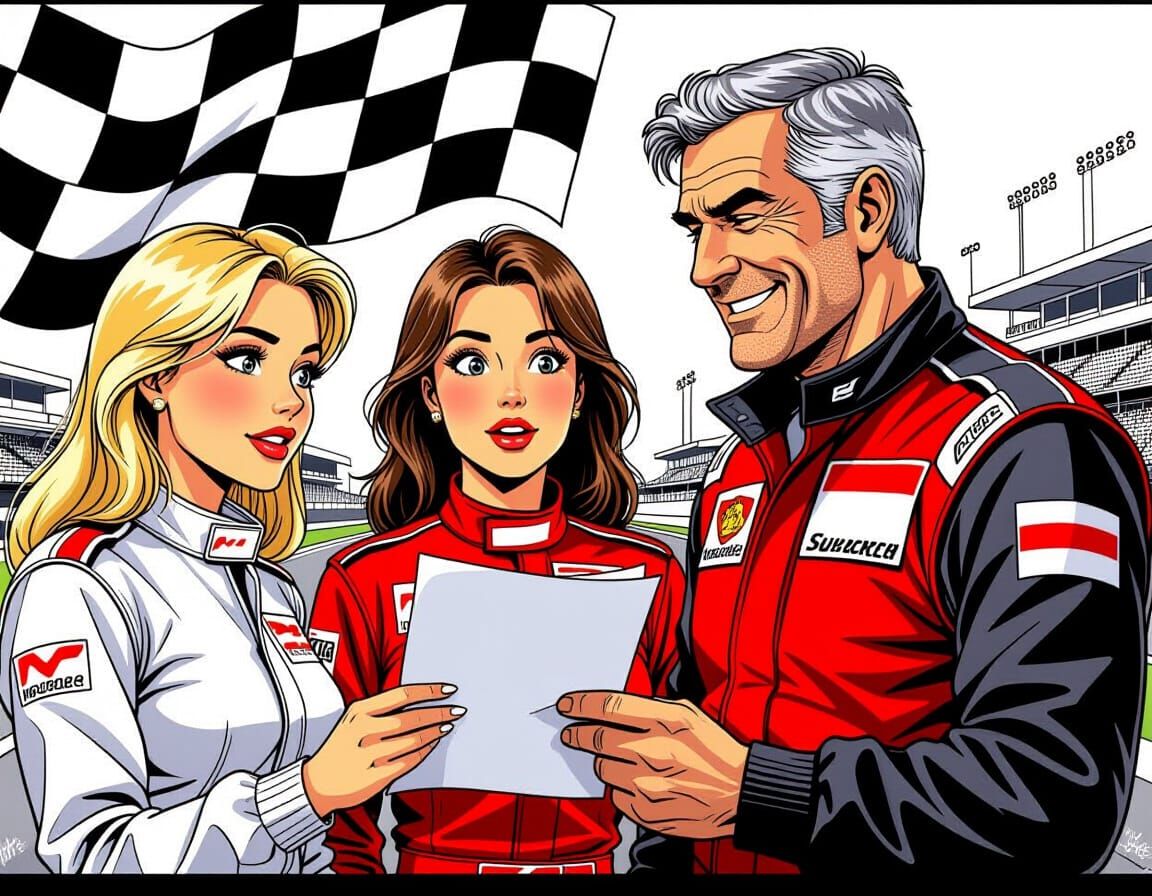 Race Drivers Astonished by Male Driver's Victory