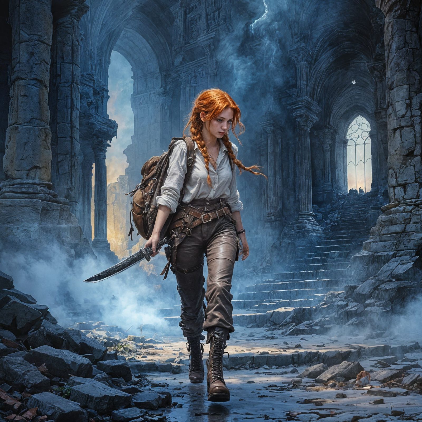 Ginger Adventuress in Ruined Temple