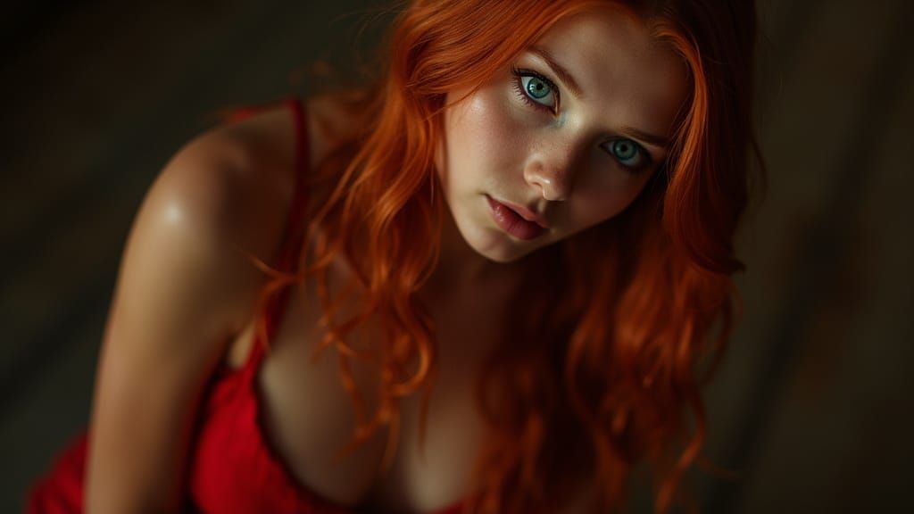 Cinematic Redhead in Warm Tones