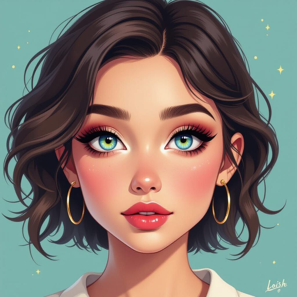 Expressive Eyes in Contemporary Digital Art Style