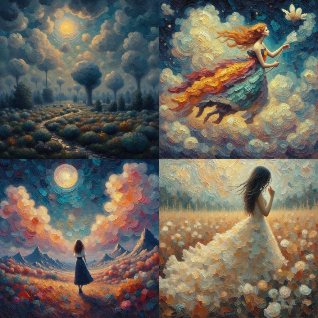 Dreamlike Impasto Painting: Abstract Textural Artwork