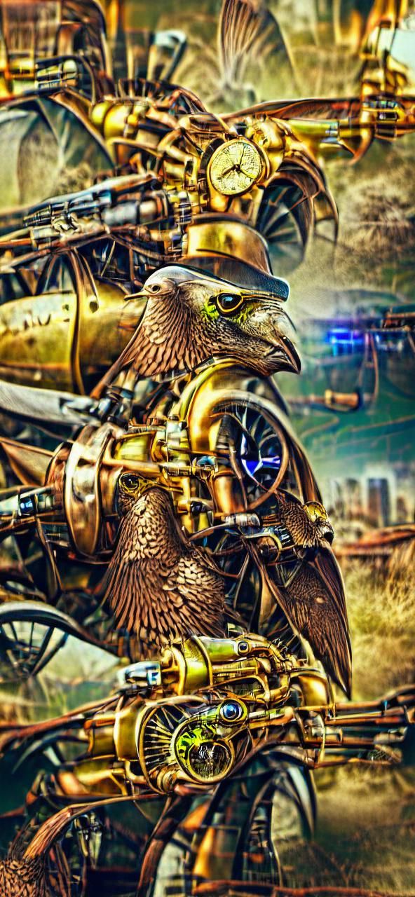 Vibrant Digital Bird Illustration