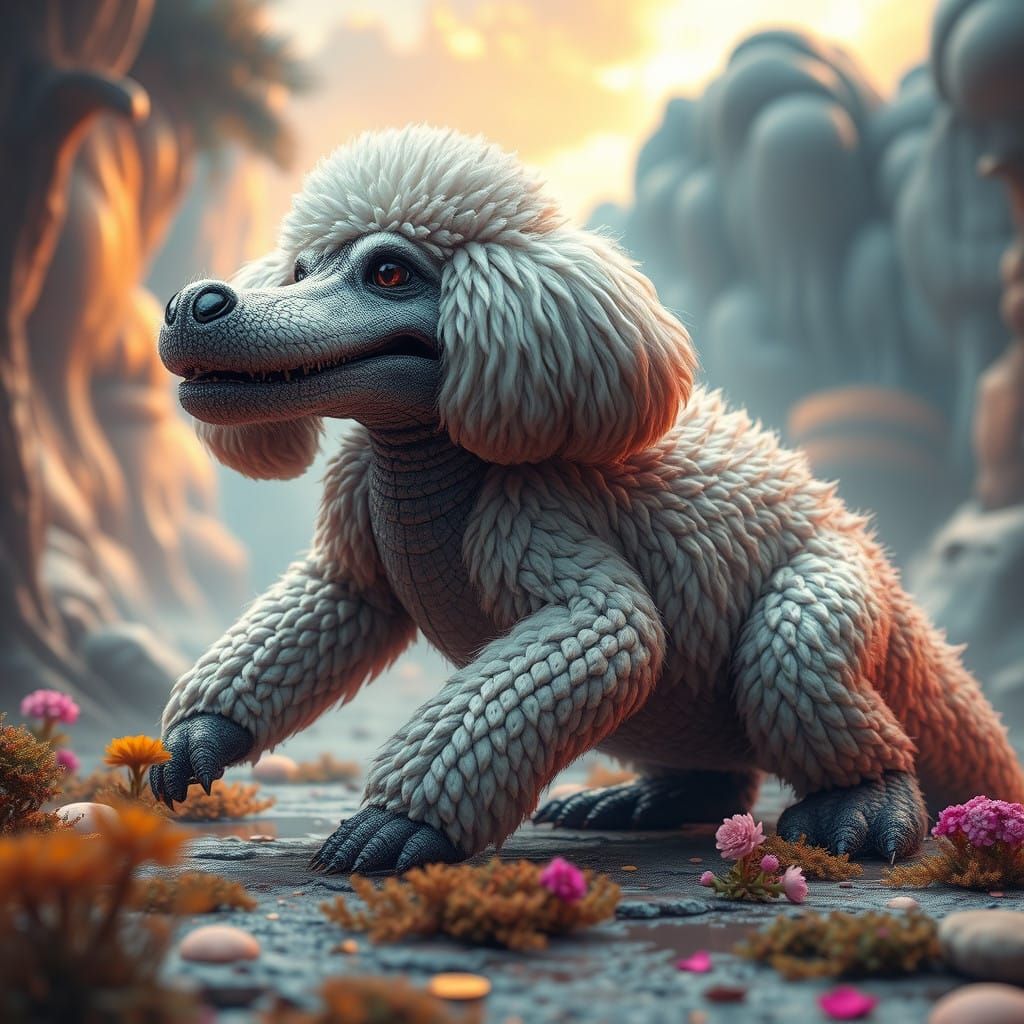 Hybrid Creature in Vibrant Dreamworld