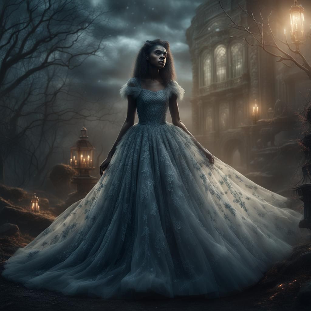 Werewolf in Tulle Dress: Digital Matte Painting