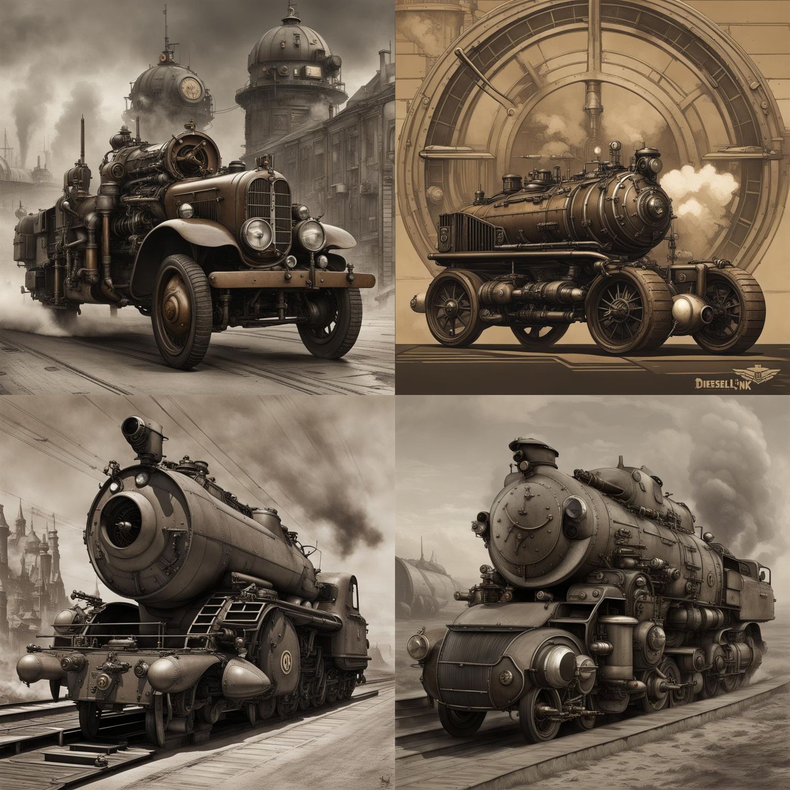 Dieselpunk Inspired Digital Art