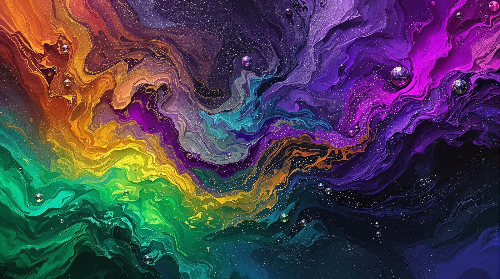 Mystical Purple Paint Strokes in Fantasy Style