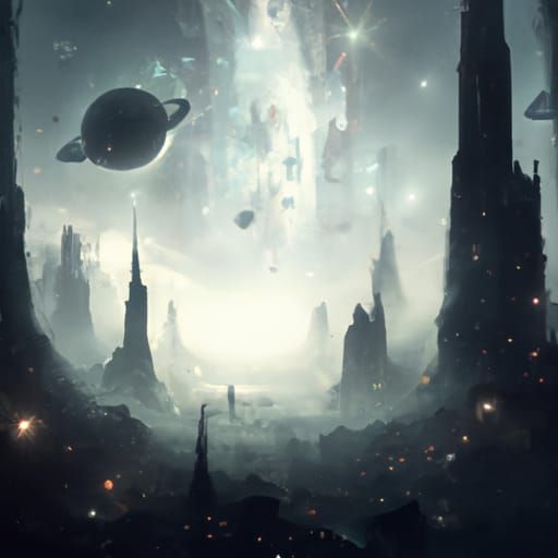 Epic Cosmos: A Stunning Digital Matte Painting