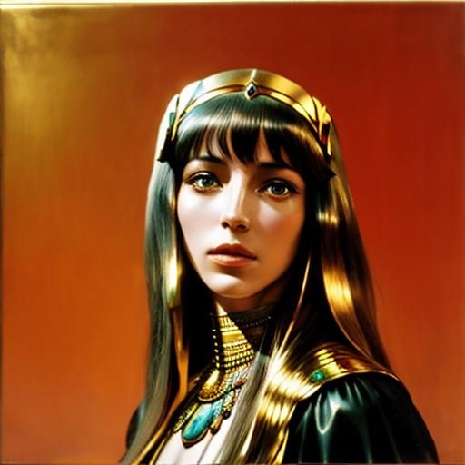 Cleopatra Portrait in Flamboyant Photorealistic Style
