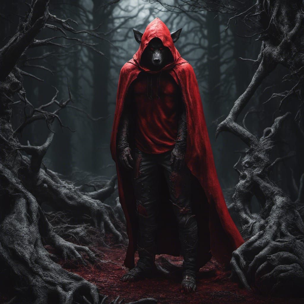 Werewolf Wearing a red hood