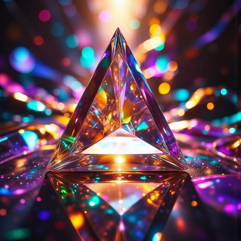 Prismatic Light Spiral in Futuristic Style