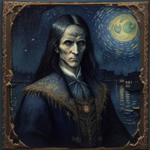 Venice Grand Canal at Moonrise in Watercolor