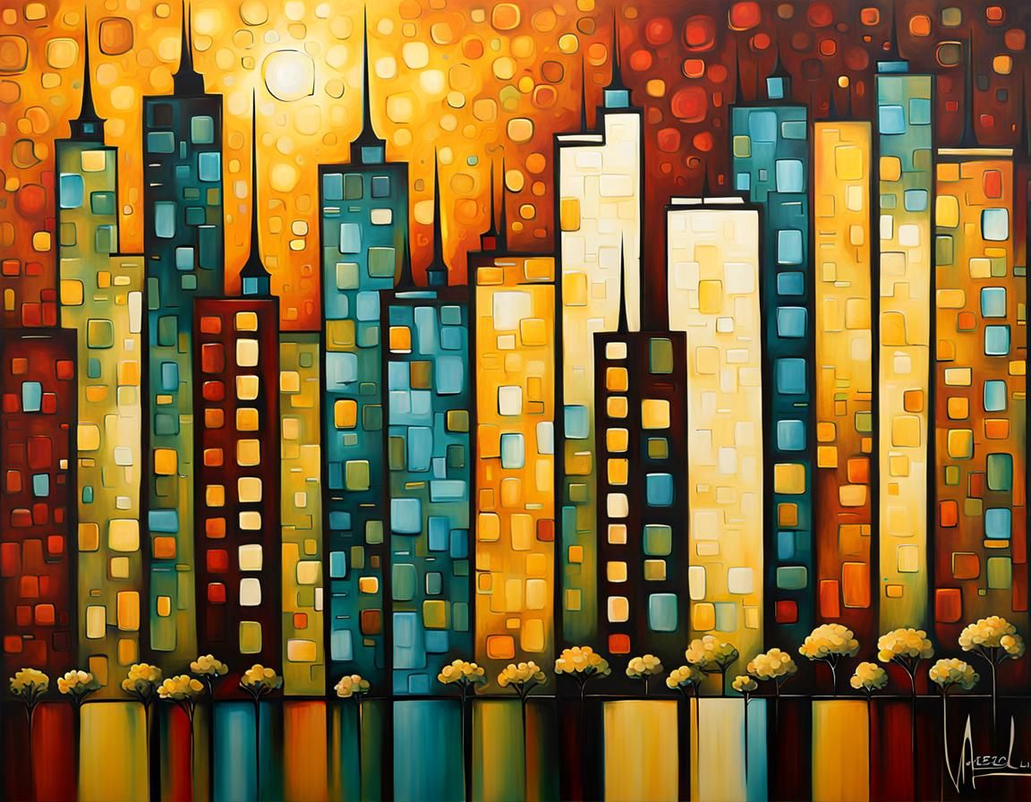 Aureolin Cityscape in MADART Style
