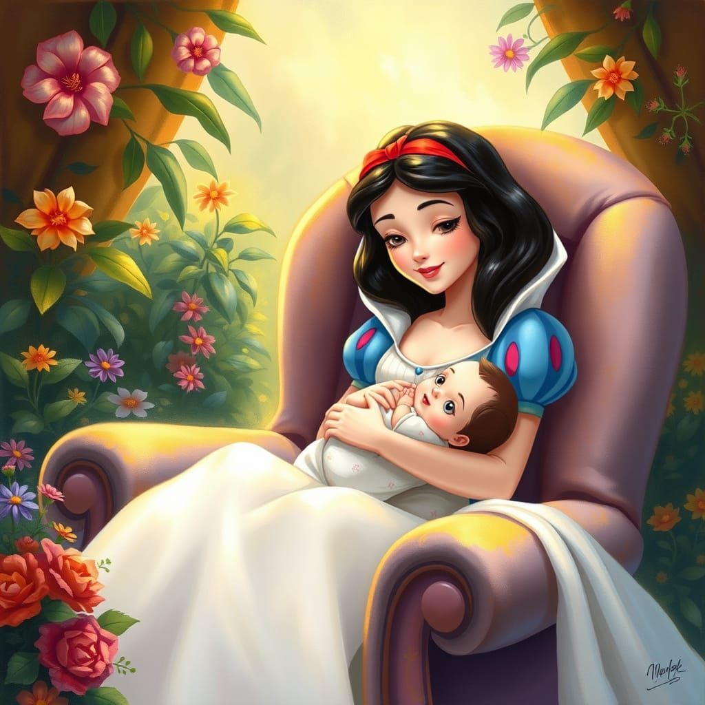 Disney's Snow White as a Nurturing Mother in Whimsical Folk-...