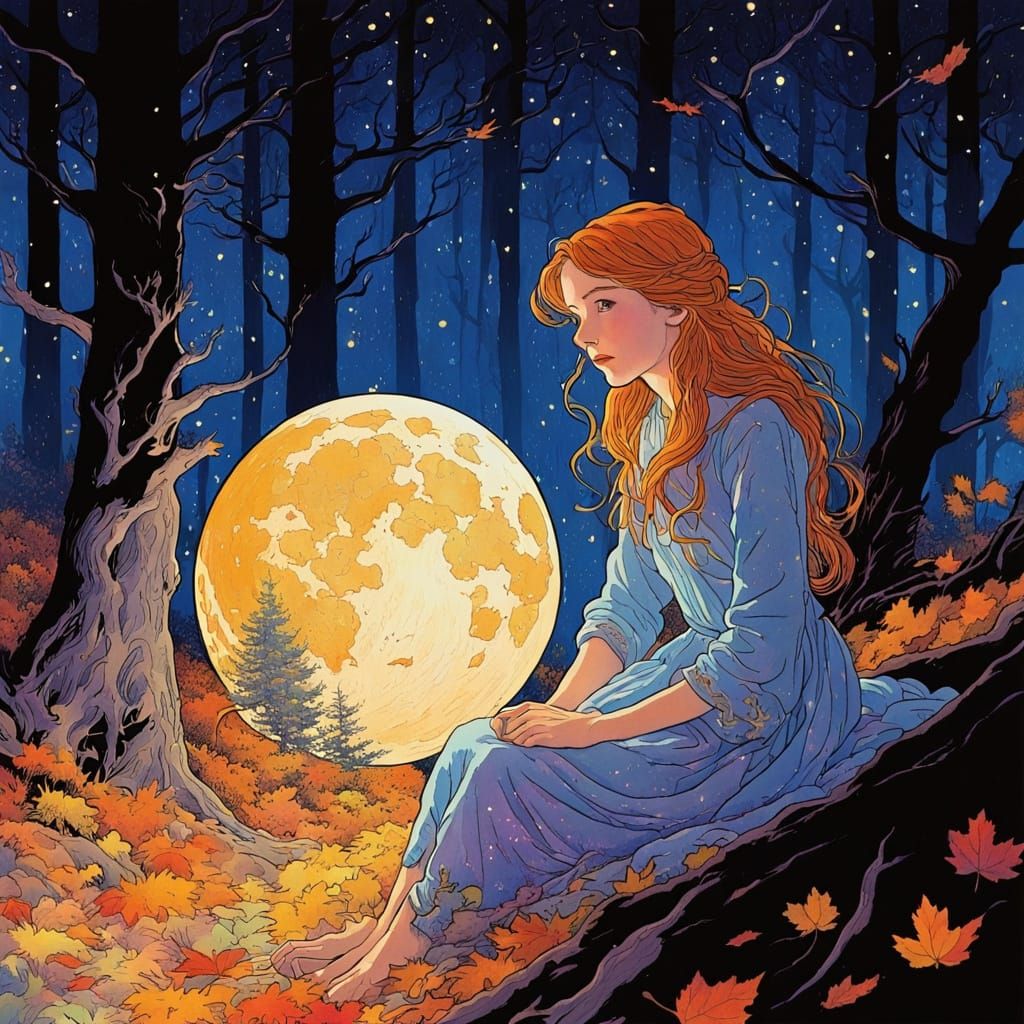 Fairies in Moonlit Forests, Comic Book Style