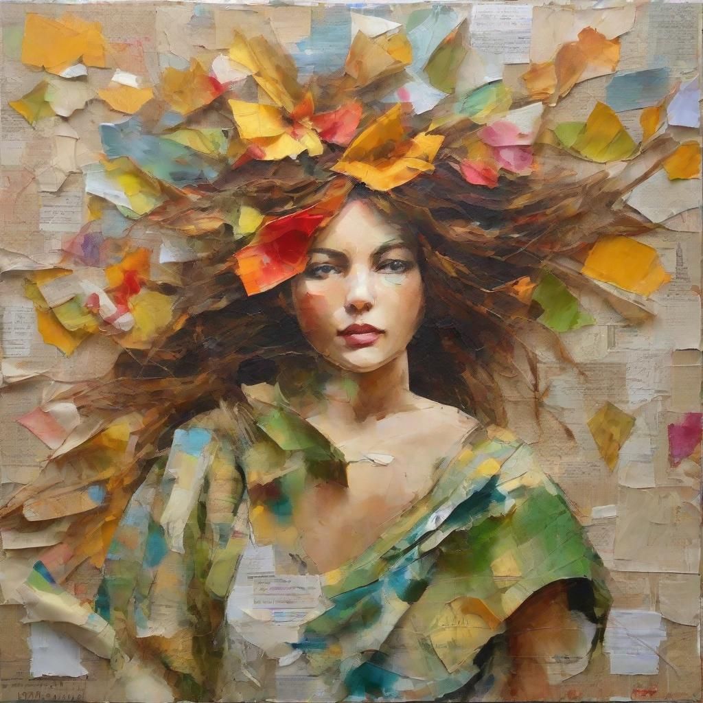 Gaetano Bellei Inspired Mixed Media Wind Painting