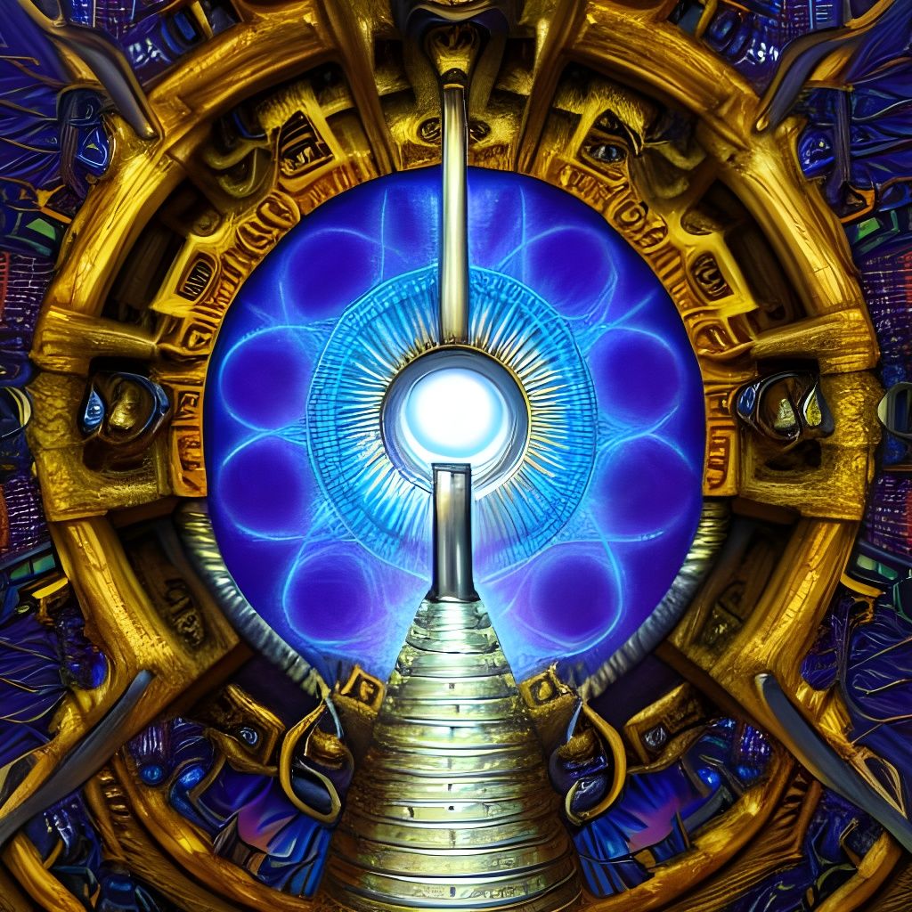 Magical Keyhole Gate: Fantasy Digital Illustration