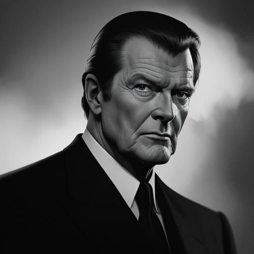 Film Noir Portrait of Suave Man with Martini