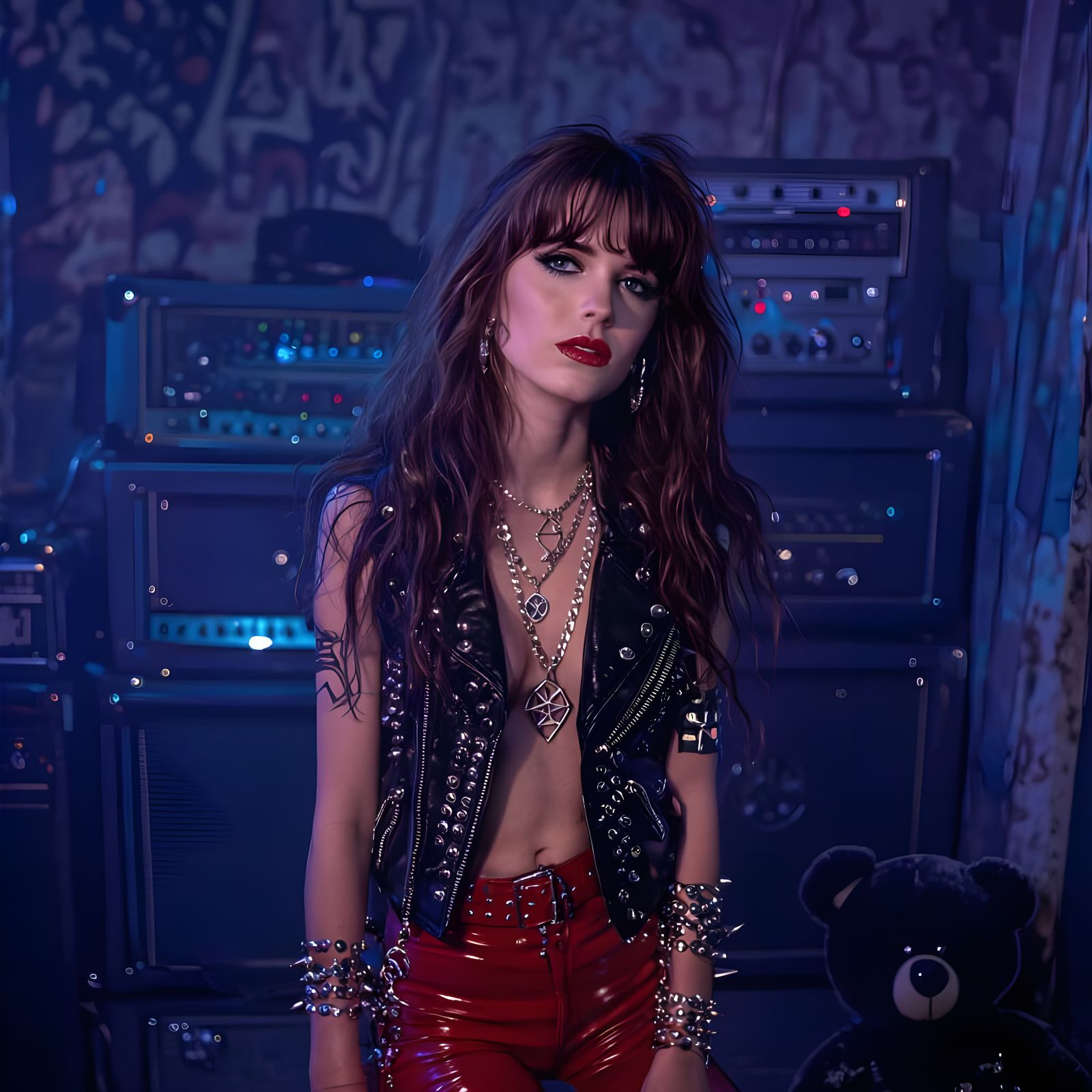 1980s Haunted Backstage with Heavy Metal Musician