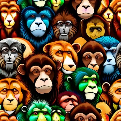 Seamless Animal Texture in 3D Shading Style