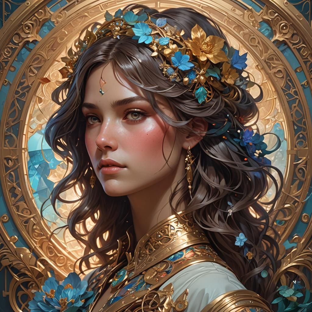 Detailed Portrait in Digital Art Style