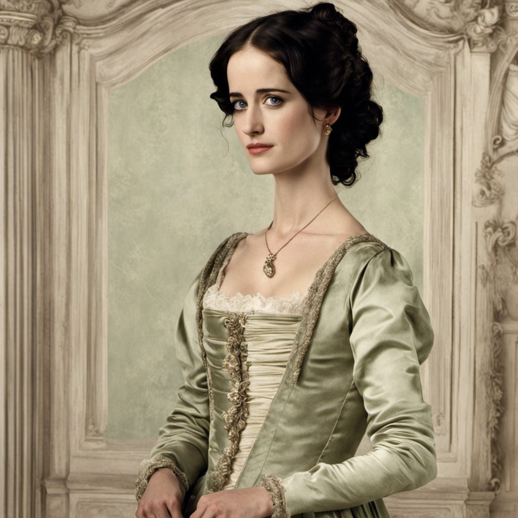 Eva Green in Regency Dress, Jane Austen Style