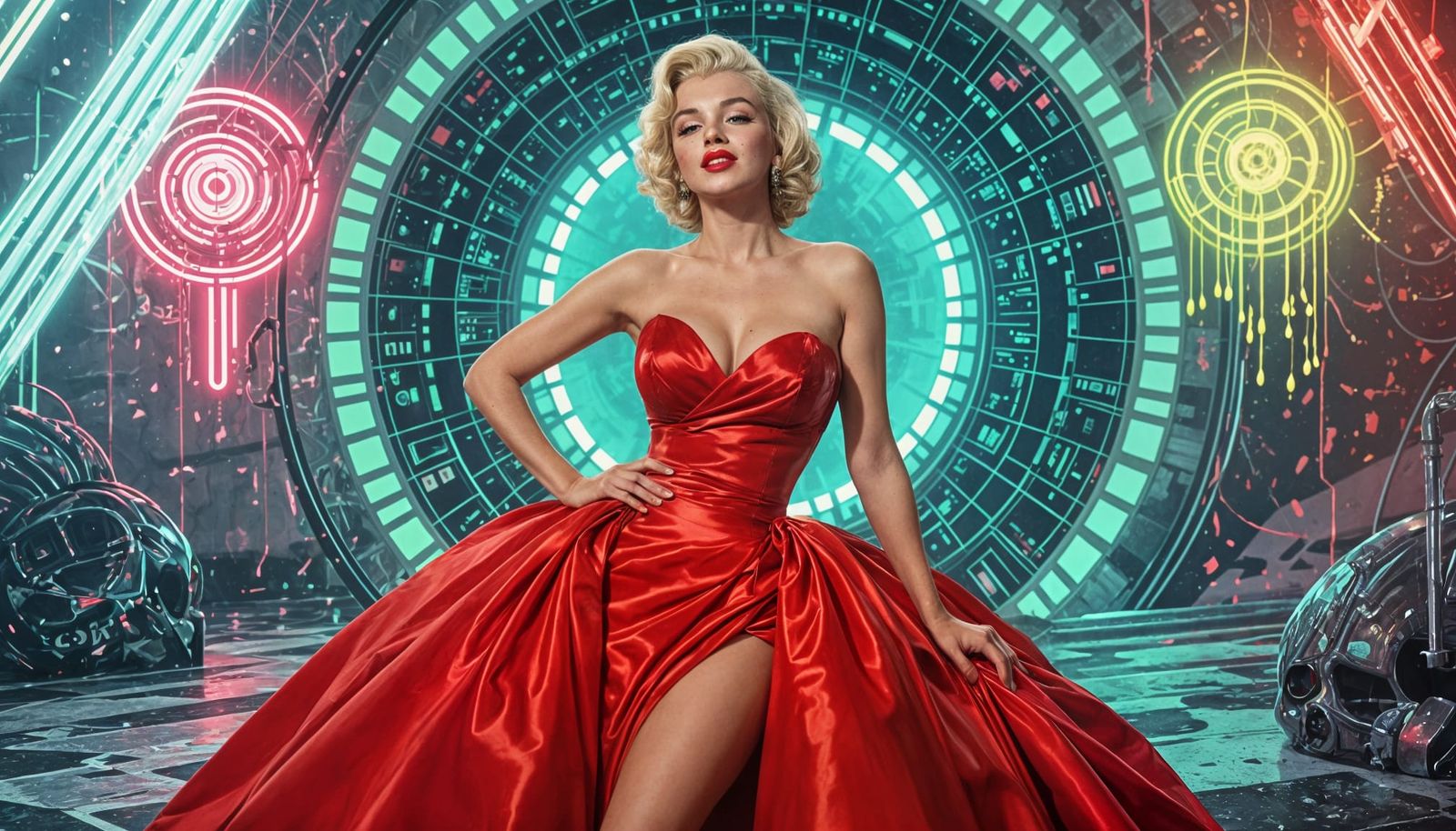 Marilyn Monroe in Splatterpunk Wonderland