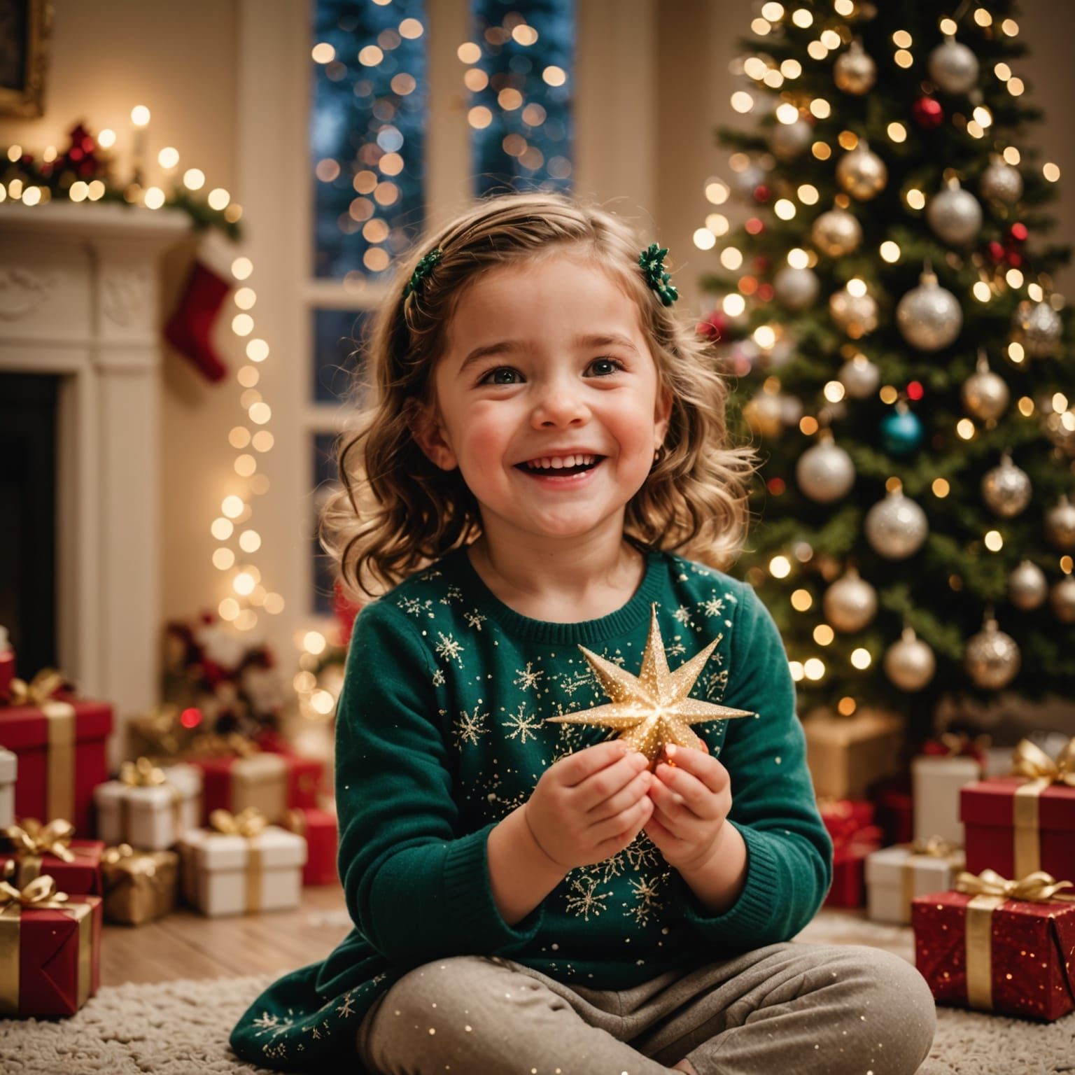 Winter Wonderland Scene in Vibrant Color