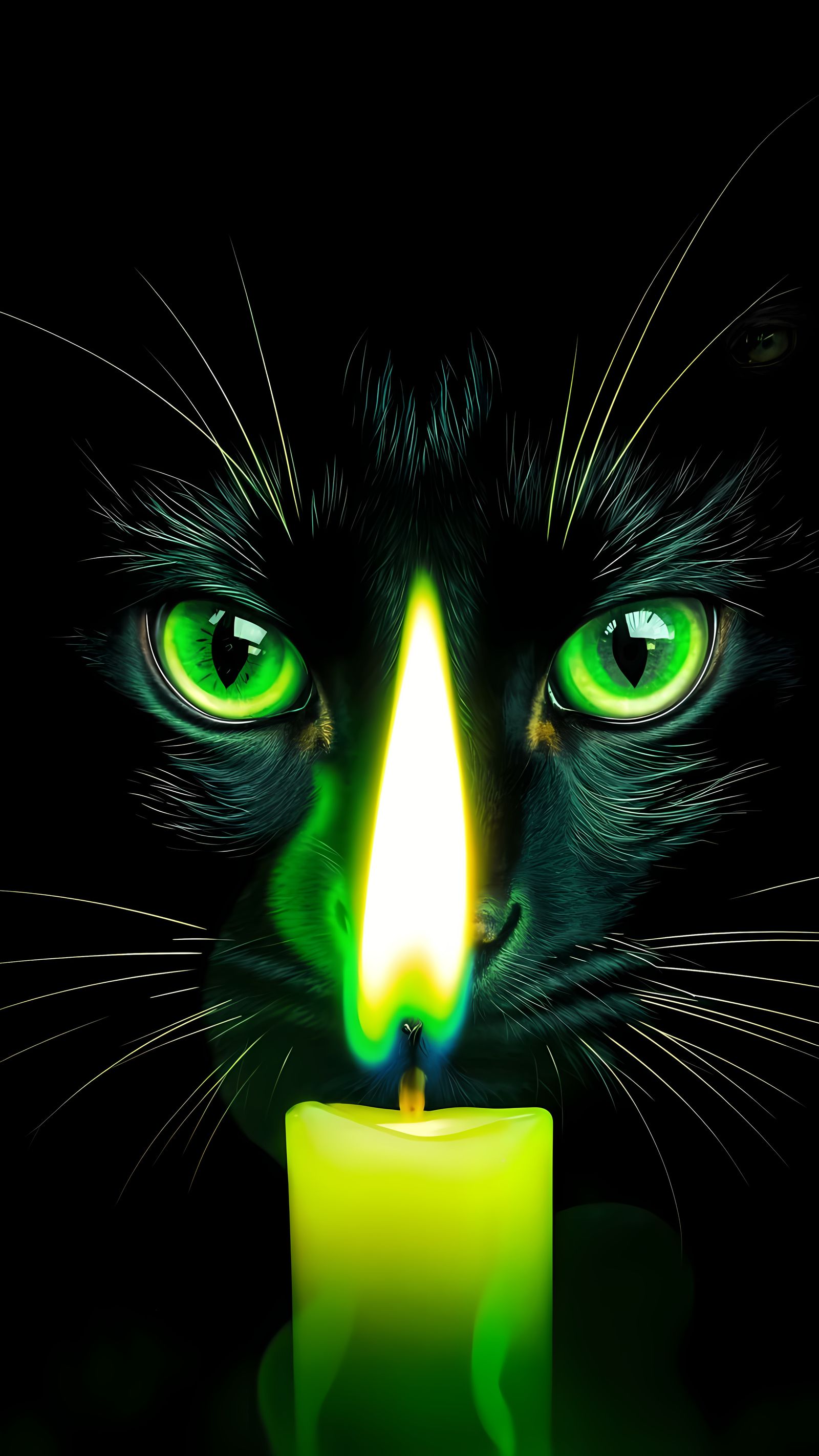 Emerald Eyes Glow in the Dark with Mysterious Green Light