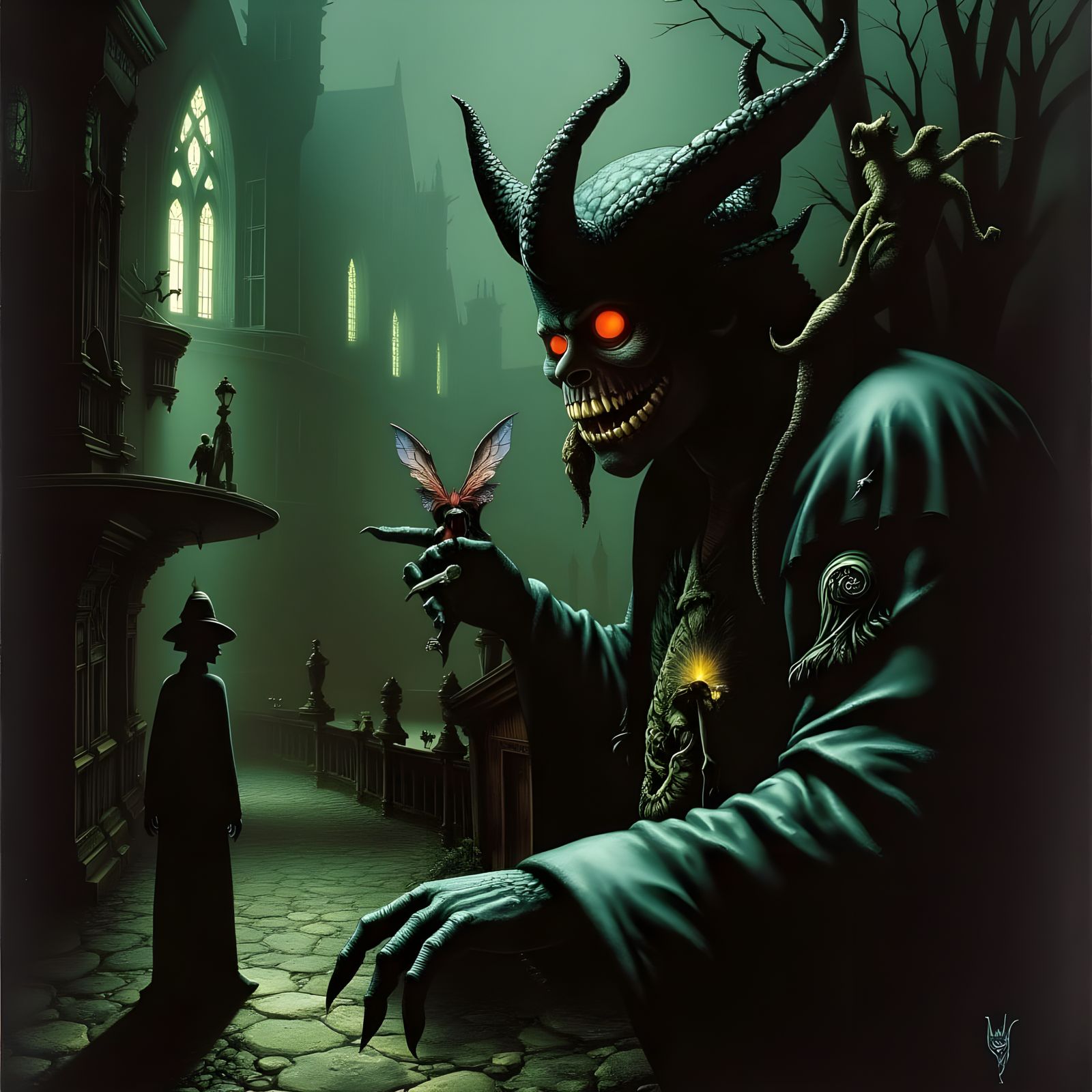 Dark Figures in a Sinister Financial Scene