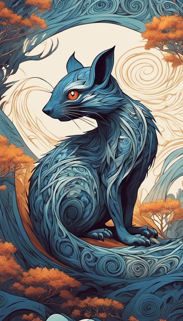 Ratatoskr Norse Myth in Anime Style