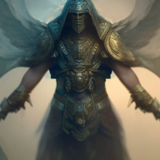 Dark Fantasy Warrior in Intricate Armor