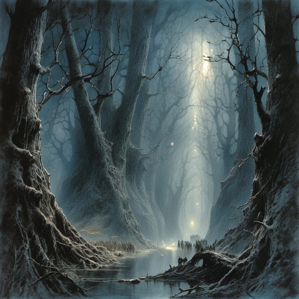 Starlit Enchanted Forest of Nan Elmoth