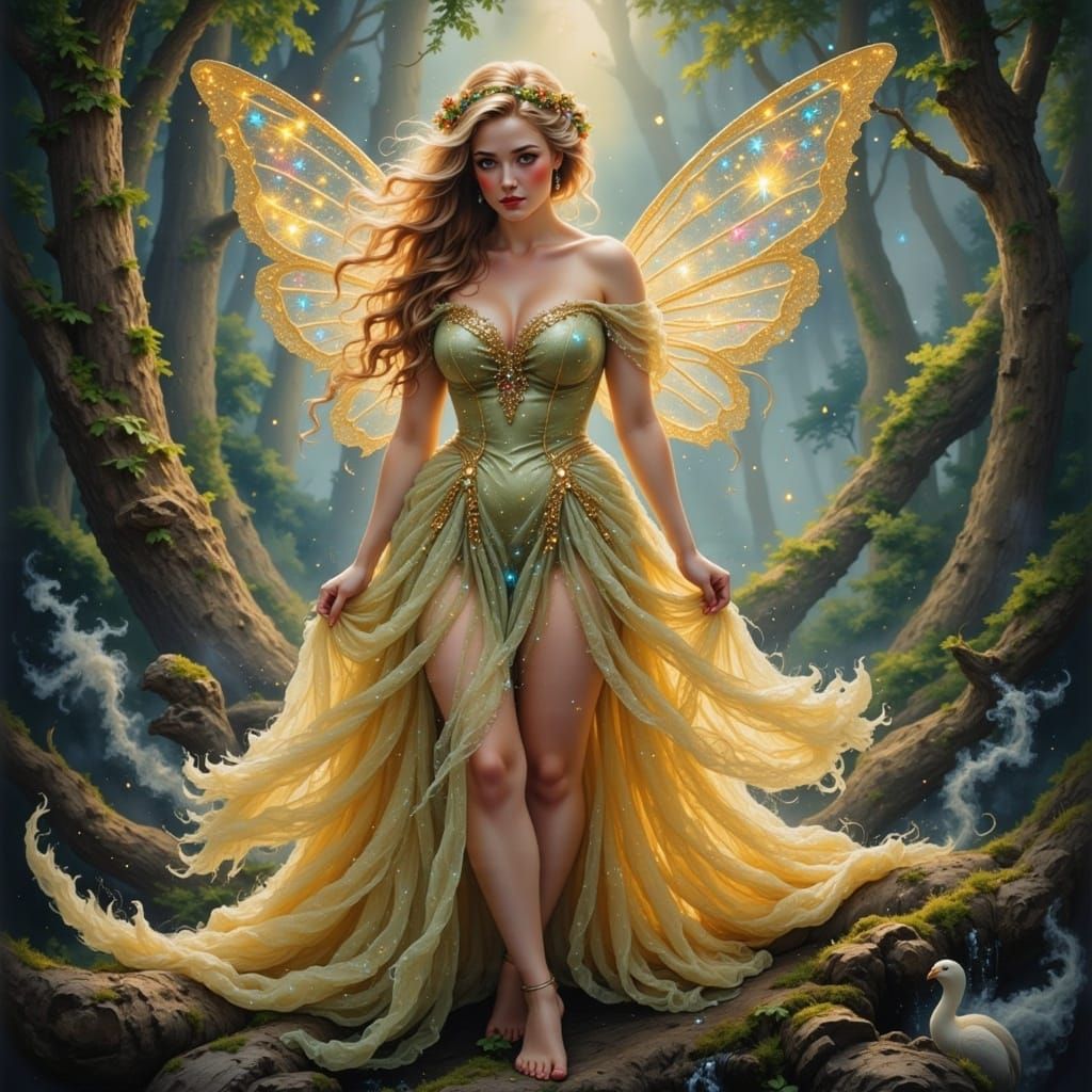 Ethereal Sparkling Fairies in Pretty Portraits Style