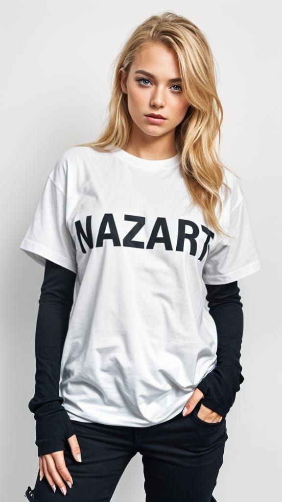 White oversized T-shirt mockup