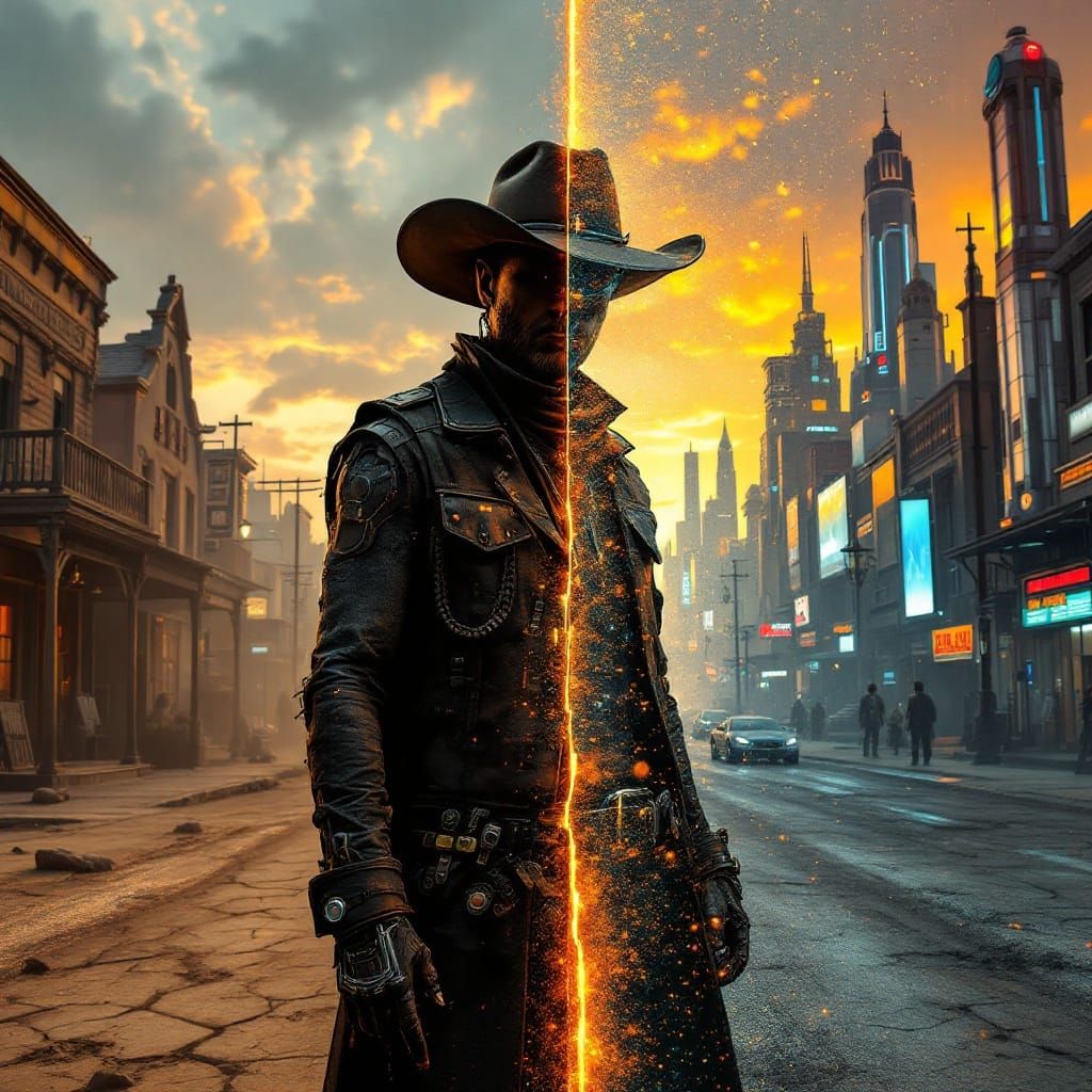 Western Frontier Meets Cyberpunk Utopia