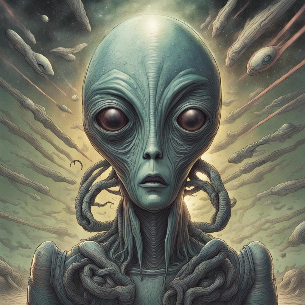 Extraterrestrial Being Generated by AI