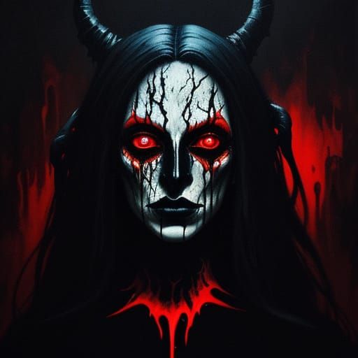 Surreal Witch Monster in Salvador Dali Style