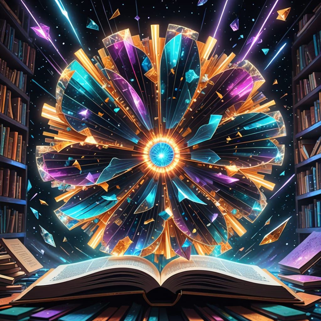 Giant Crystalline Fan Unfolding in Cosmic Library