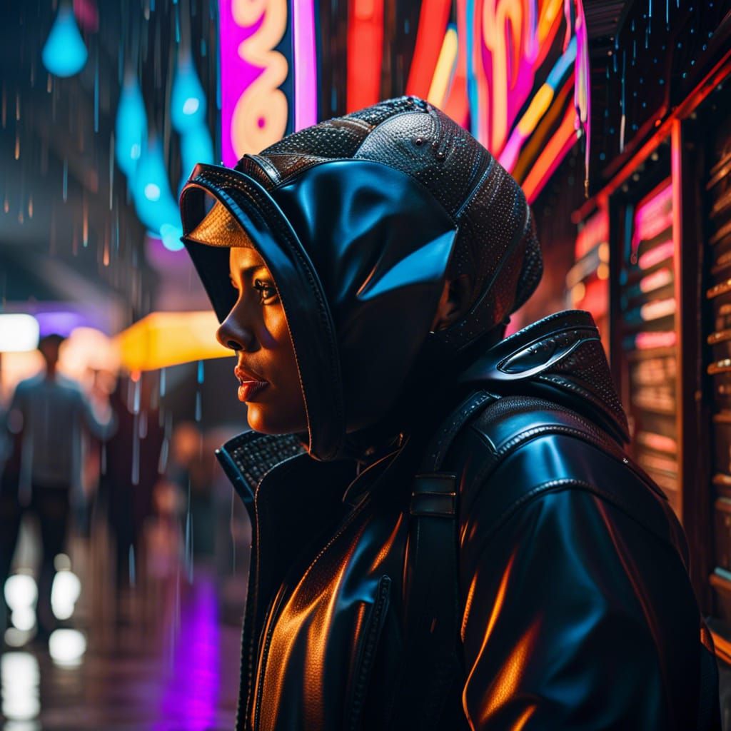 Romantic Graffiti Kiss in the City at Night